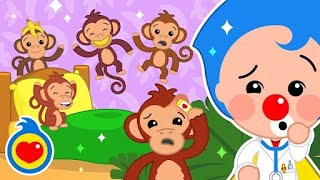 Five Little Monkeys 🐒 Nursery Rhymes amp Kids Songs  Plim Plim  The Kindness Hero [upl. by Paul]