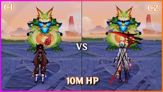 C1 HuTao amp C2 Arlecchino vs 10m HP Boss New Event [upl. by Zap73]