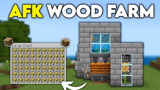 Easy Automatic Wood Farm in 121 Minecraft Bedrock amp PE [upl. by Itsa]