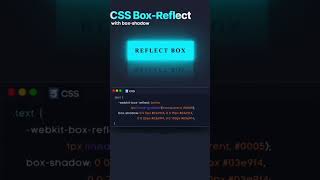 CSS Box Shadow  Box Reflectshortsyoutubeshortsviralvideoviralshortsforyoucodingtipsandtricks [upl. by Nylrem]