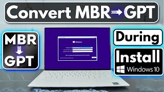 How to Convert MBR to GPT During Windows 1087 Installation [upl. by Twitt]