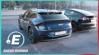 Edvikova Tesla Model Y vs KIA EV6 [upl. by Adrian]