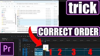 FIX CLIPS OUT OF ORDER WHEN DRAGGED TO TIMELINE PREMIERE PRO [upl. by Edrock]