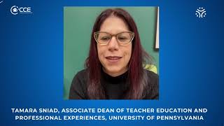 Tamara Sniad Dean of Teacher Education and Professional Experiences university of Pennsylvania [upl. by Oirobil239]