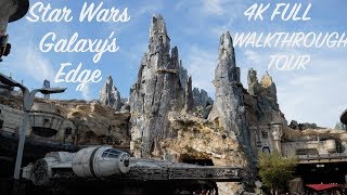 Star Wars Galaxys Edge 4K Complete Walkthrough Tour  Walt Disney World Disney’s Hollywood Studios [upl. by Einitsed]