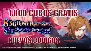 1000 CUBOS GRATIS NUEVOS CÓDIGOS Y PERSONAJE SSR GARANTIZADO  JUJUTSU KAISEN PHANTOM PARADE [upl. by Adnol348]