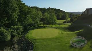 Massanutten Resort Woodstone Meadows Hole 4 Aerial View [upl. by Wing]