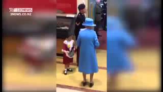 Little girl curtseying the Queen gets a rude surprise [upl. by Assirolc]