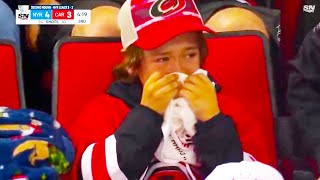 Kid Hurricanes Fan Crying After Huge Loss to Rangers  Rangers vs Canes Game 6 Playoffs Highlights [upl. by Sewell]