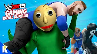 WWE 2k19 Gaming Royal Rumble Baldi Hello Neighbor and Bendy  KCity GAMING [upl. by Lal929]