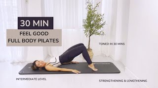 TONED in 30 MIN Full Body Pilates Workout  At Home Effective No Equipment [upl. by Aleck]