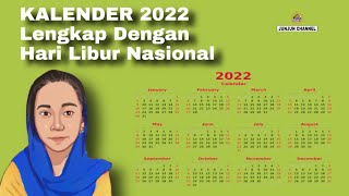 Kalender 2022 Lengkap Dengan Hari Libur Nasional JunJunChannel [upl. by Dickman]