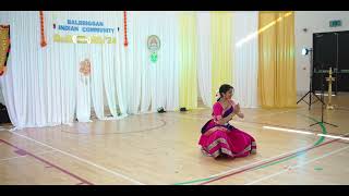 Balbriggan Indian Community  Onam 2024  Classical Dance [upl. by Eiloj]