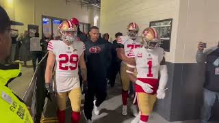 49ers boombox walkout entrance vs Eagles in the 2023 NFC Championship game [upl. by Ylimme]