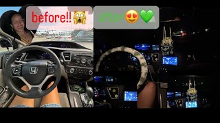 decorate my car with me at 17 yo‼️✨💚🫧🚗🤍☘️💐🌿 first yt video [upl. by Yendys]