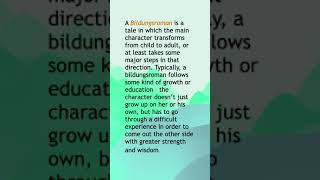 Bildungsroman literaryterms novel [upl. by Eads816]