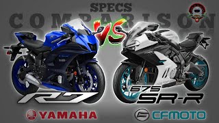 YAMAHA R7 vs CFMOTO 675SRR SPECS COMPARISON [upl. by Ellette]