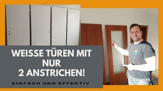 Türen lackieren mit nur 2 Anstrichenso wird´s gemacht [upl. by Akitan]