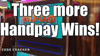 MultiCard Keno  Three More Handpay Wins [upl. by Nonrev]