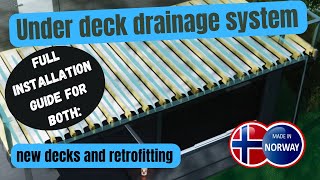 TILTAK Light under deck drainge system installationguide for both new decks and retrofitting [upl. by Tsui]