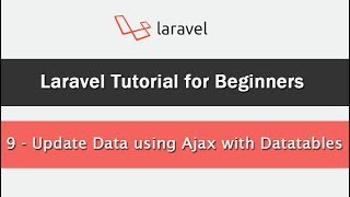 Update or Edit Mysql Data in Laravel using Ajax with Datatables [upl. by Corny]