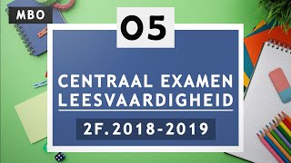 Centraal examen leesvaardigheid Facet mbo 2F [upl. by Lady326]