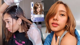 DIY HAIR COLOR ASH BROWN FOR MORENA NO BLEACH [upl. by Einallem271]