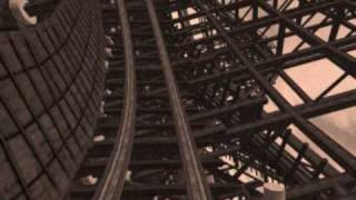 Crystal Beach Cyclone roller coaster NoLimits [upl. by Rebmetpes]