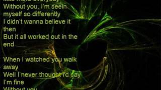 Hinder  Without You Lyrics [upl. by Susejedairam]