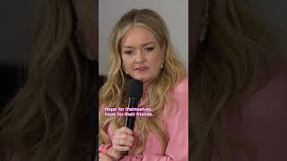 A discussion with Colleen Hoover part 1 🤍 ItEndsWithUsMovie Shorts Viral [upl. by Gittle684]