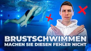 Wichtige Fehler beim Brustschwimmen [upl. by Hgeilyak]