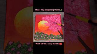 Full Moon Painting shorts painting satisfying trending video [upl. by Ecnarretal674]