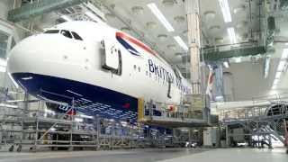 British Airways first Airbus A380 receives its colours [upl. by Ilyssa630]