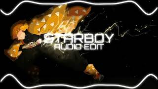 STARBOY SLOWEDREVERB Edit Audio editaudio viral starboy Earyzz quitezyaudios remix 🤡 [upl. by Engel620]