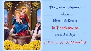 The Luminous Mysteries  In Thanksgiving  Annual 54 Day Rosary Novena [upl. by Barron]