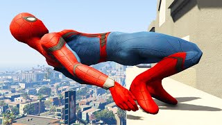 GTA 5 Spiderman Falling off Highest  Funny Moments amp GTA 5 Gameplay Fails [upl. by Pollock]