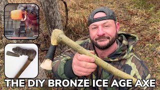 Solo Overnight Crafting an Ice Age Bronze Axe from Clay [upl. by Seluj]