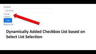 Creating a dynamic check box based on selected SelectList value in ASPNET CORE [upl. by Molahs]