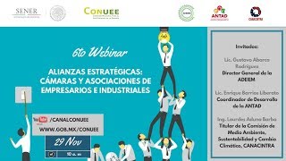 6° Webinar quotALIANZAS ESTRATÉGICAS CÁMARAS Y ASOCIACIONES DE EMPRESARIOS E INDUSTRIALES [upl. by Atimed]