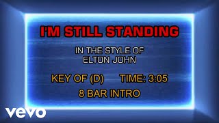 Elton John  Im Still Standing Karaoke [upl. by Annekcm]