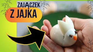 Jak zrobić zająca wielkanocnego z JAJKA 🐣 Kreatywna wielkanocna dekoracja DIY 😍 [upl. by Dowling]