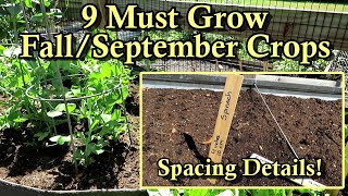 9 Fast Growing Crops to Plant in September for a Fall Garden Direct Seeding amp Seed Spacing Details [upl. by Dyer553]