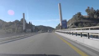 France to Spain by Autoroute  A9E15  Le Boulou to La Jonquera [upl. by Fagan773]