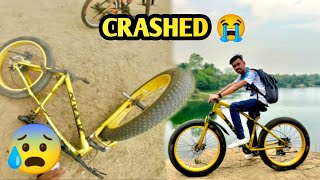 Fat bike CRASHED or Jhamela Hogaya😡 mtbimran [upl. by Arahsak202]