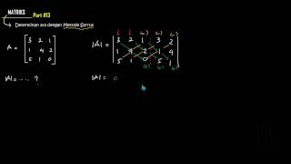 Matriks  determinan matriks 3x3 [upl. by Dotty824]