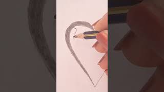 how to draw a heart ❤️  Simple 3D heart drawing shorts short drawing art love shortvideo [upl. by Harlene]