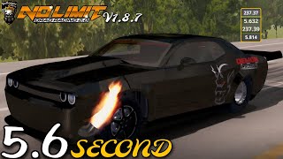 56 Second Tune Dodge Challenger Twin Turbo No Limit Drag Racing 2 Consistent Run 14 Mile [upl. by Aihcrop848]