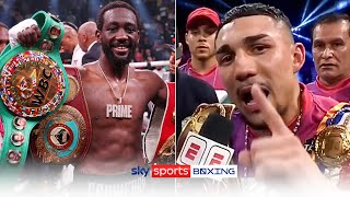 quotIll fight Terence Crawford at a CATCHWEIGHTquot  Teofimo Lopez reacts to win [upl. by Aguie]