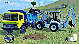 Driver JCB And TATA Truck Dumper Loading Bori In Gameplay 🔥 jcb dumper indiancarsimulator3d [upl. by Caassi]