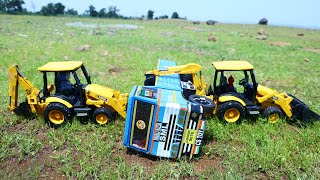 Swaraj Tipper And Eicher Dumper Accident Pulling Out JCB 3DX  Sonalika Tractor Accident  CS Toy [upl. by Scheld]